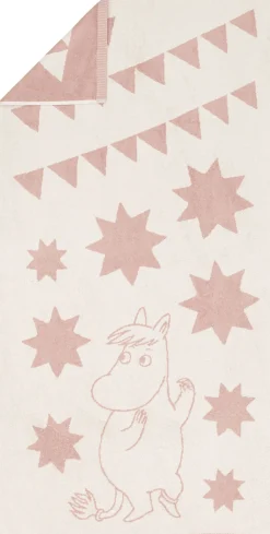 Moomin Arabia badehåndklæde 70x140, Stjerner pink
