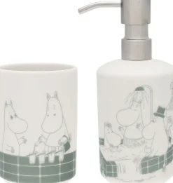 Moomin Arabia Sæbe dispenser & tandbørste holder sæt, Bad