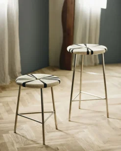 MORICE stool, low - black/ivory