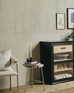 MORICE stool, low - black/ivory