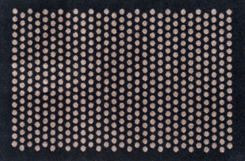 Måtte 60x90 cm, dot sort/sand
