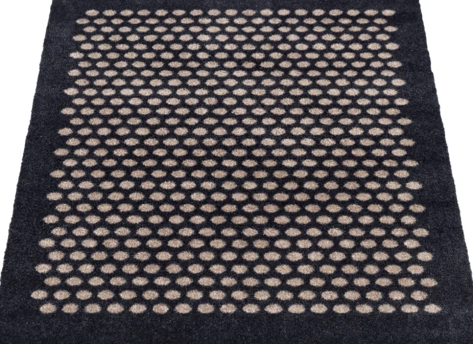 Måtte 60x90 cm, dot sort/sand