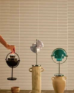 Multi-Lite Portable Lamp, EU Base: Chrome, Shade: Pale Lilac