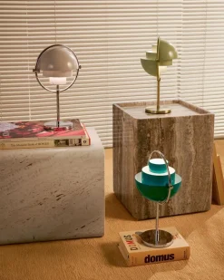 Multi-Lite Portable Lamp, EU Base: Chrome, Shade: Pale Lilac