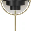 Multi-Lite Portable Lamp, EU Base: Brass, Shade: Black Semi