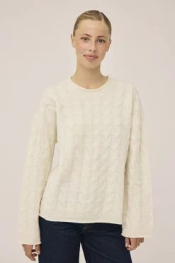 Myrna 5 Langærmede striksweater - 100% Uld RWS