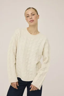 Myrna 5 Langærmede striksweater - 100% Uld RWS