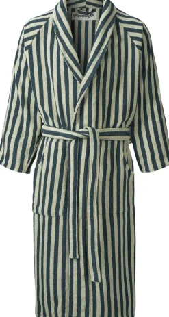 Naram Bathrobe - seafoam & deep teal