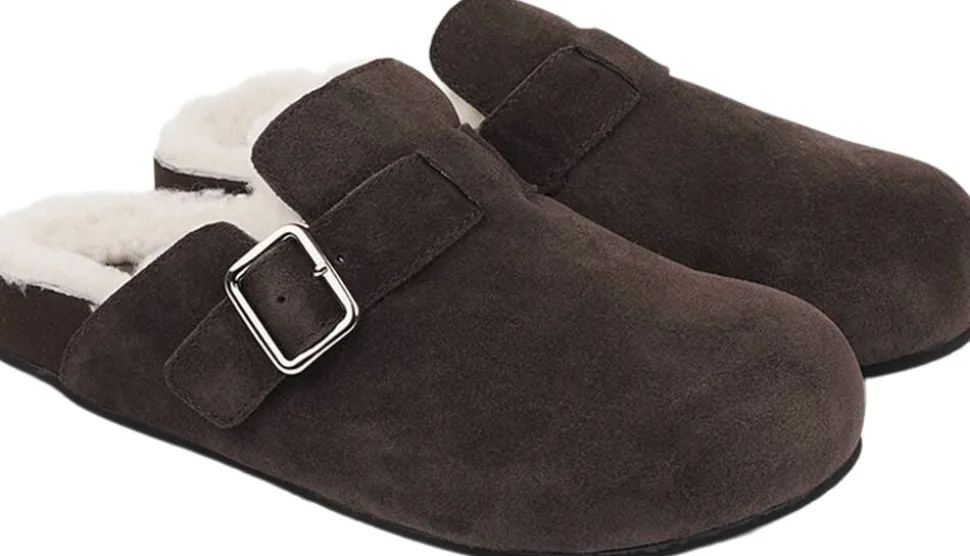 NESSO - SKIN MULES WITH ADJUSTABLE BUCKET