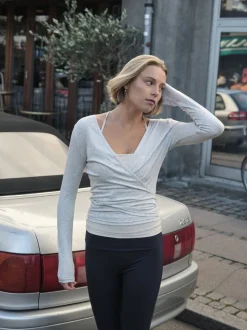 Nia Jersey Wrap Blouse