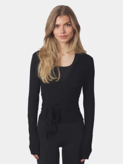 Nia Jersey Wrap Blouse