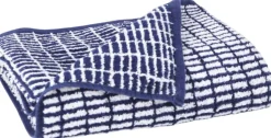 Nuance Håndklæde 70x140 cm mørk blå/hvid