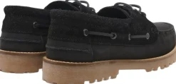 Ollie Boat Shoe - Black Nubuck/Hairy Suede