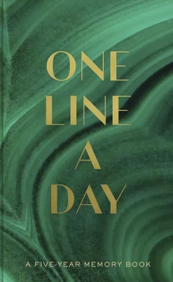 One Line a Day - Green w/Gold