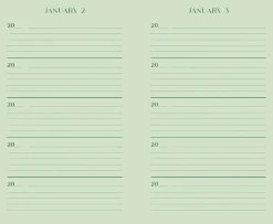 One Line a Day - Green w/Gold