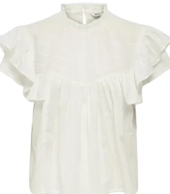 ONLHEIKE S/L FRILL O-NECK TOP WVN