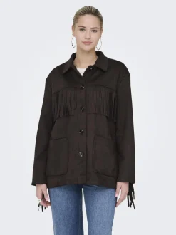ONLWILLA FRINGES FAUX SUEDE JACKET