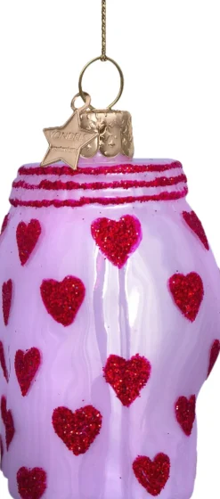 Ornament glas lyserøde boxershorts H7,5cm