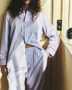 Outline Pyjama L/S Shirt-S/M-Lavend