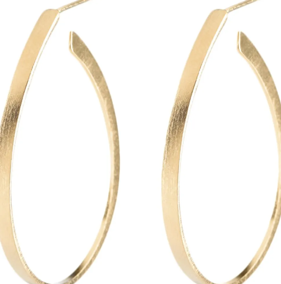 Oval creoles size 35 mm