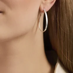 Oval creoles size 35 mm