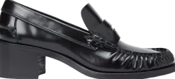 Patent Leather Block Heel Loafers