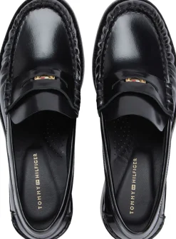 Patent Leather Block Heel Loafers