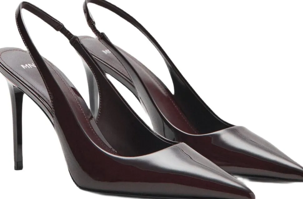 Patent leather heel shoes