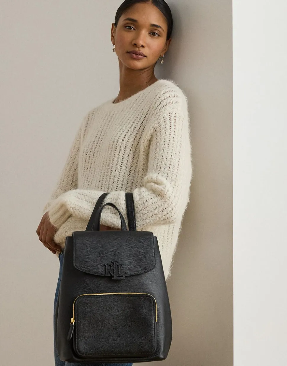 Pebbled Leather Medium Cameryn Backpack