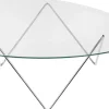 Pedrera Coffee Table Base: Chrome, Top: Transparent Glass