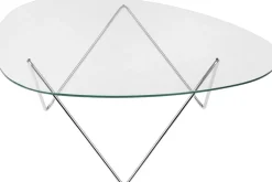 Pedrera Coffee Table Base: Chrome, Top: Transparent Glass