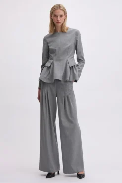 PEPLUM TOP WITH LONG SLEEVES