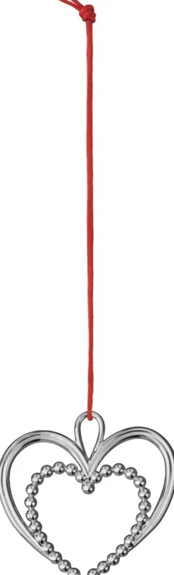 Perle Hjerte H6. 5 forsølvet