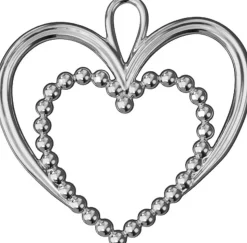 Perle Hjerte H6. 5 forsølvet