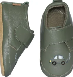 Petit auto leather slippers