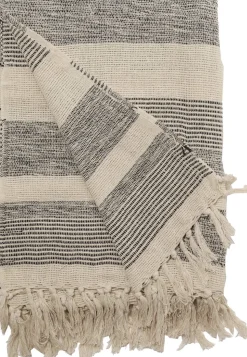 Plaid, Bandeau-Natur/Sort, 130x180 cm