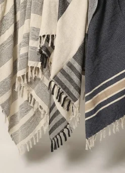 Plaid, Bandeau-Natur/Sort, 130x180 cm