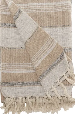 Plaid, Rå-Natur/Hvid, 130x180 cm