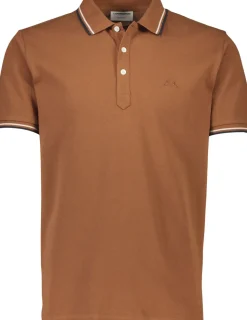 Polo shirt w. contrast piping