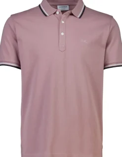 Polo shirt w. contrast piping