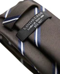 Polyester tie with stripe 7 cm