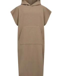 Poncho flat one side/terry back khaki One Size