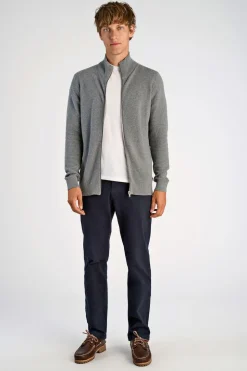 Recycle structure zip cardigan