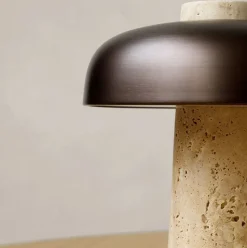 Reverse, Table Lamp, Travertine, Br