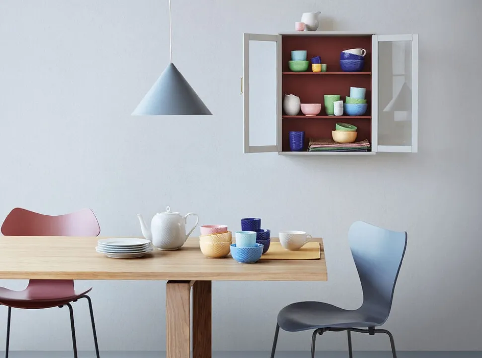 Rhombe Color Skål Ø11 cm rosa porcelæn