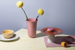 Rhombe Color Vase H20 rosa porcelæn