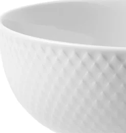 Rhombe Skål Ø15. 5 cm hvid