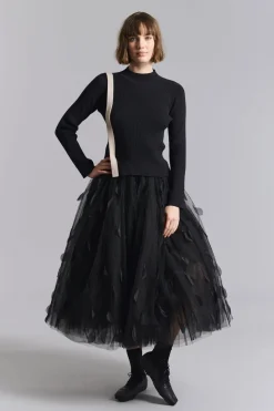 Saku bluse med slids