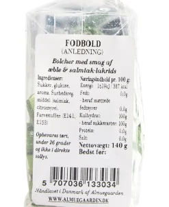 Sig Tillykke med fodbold bolcher med smag af æble og salmiak-lakrids