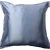 Silke pudebetræk med lynlås, 100 % morbærsilke, 60x63 cm, lyseblå